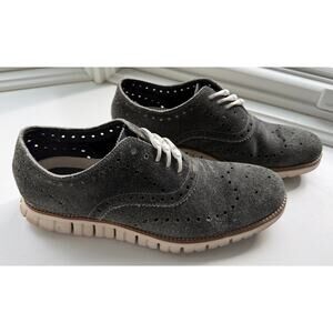 Cole Haan ZeroGrand Wingtip Oxford Men’s 9.5M Gray Suede C25024